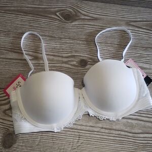 Maidenform 36B white push up 5 way new bra